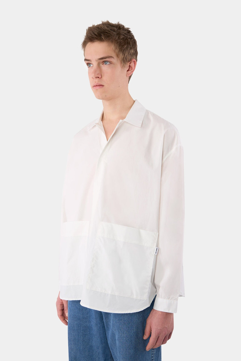 SUNNEI WHITE 'EVERYDAY I WEAR SUNNEI' OVER SHIRT outlook
