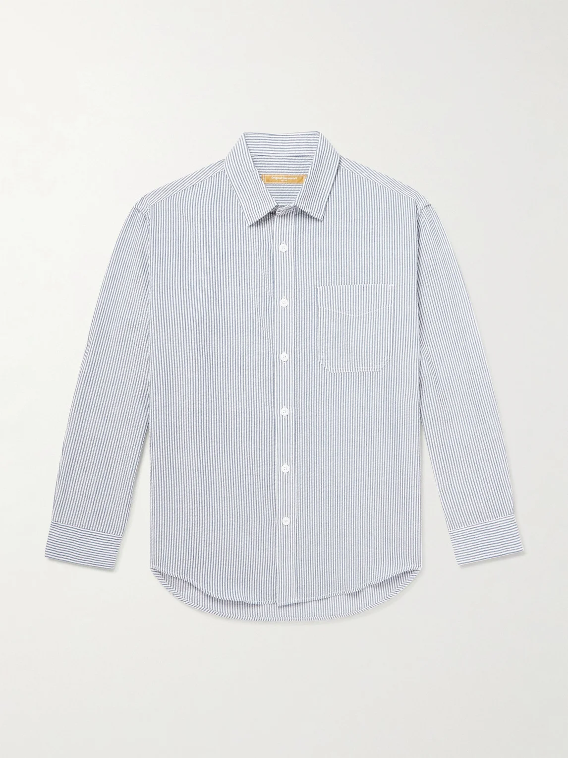 OG Oversized Striped Cotton-Blend Seersucker Shirt - 1