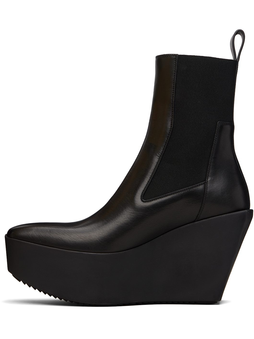 Black Concordians Sliver Platform Beatle Chelsea Boots - 3