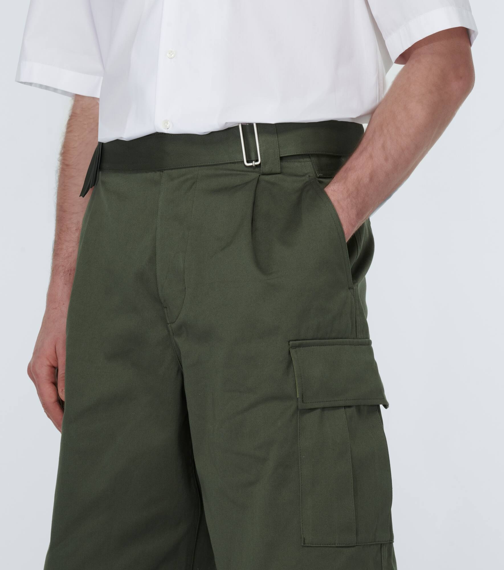 Cotton cargo shorts - 5