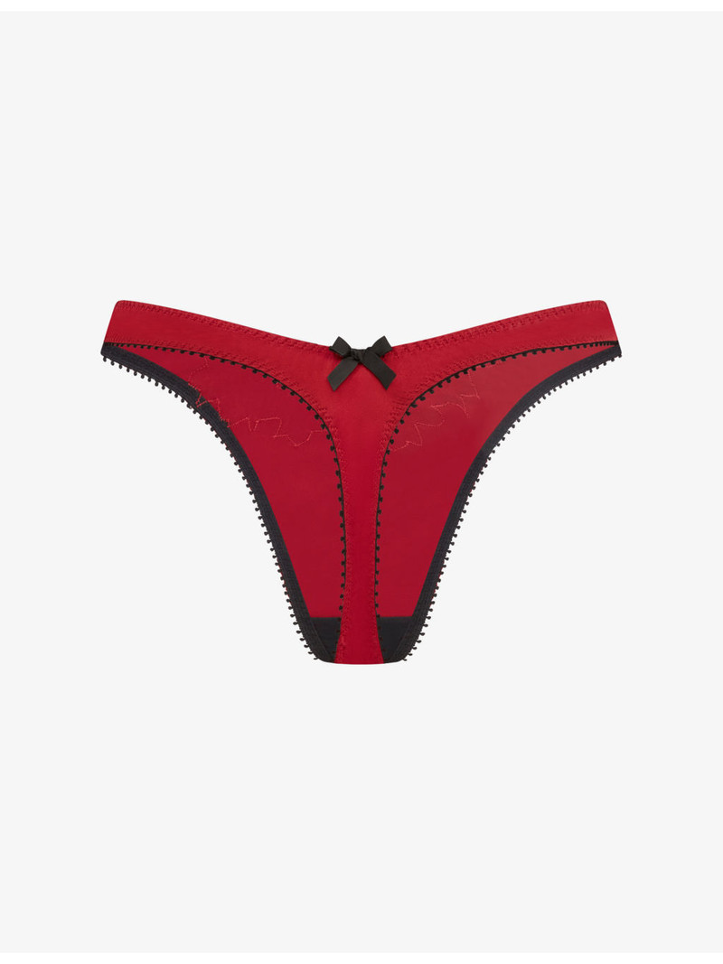 Penelopi Embroidered Silk Thong 4
