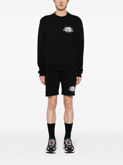 AMIRI logo-print cotton track shorts outlook