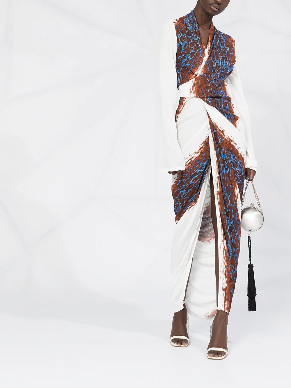 abstract-print wrap maxi dress - 2