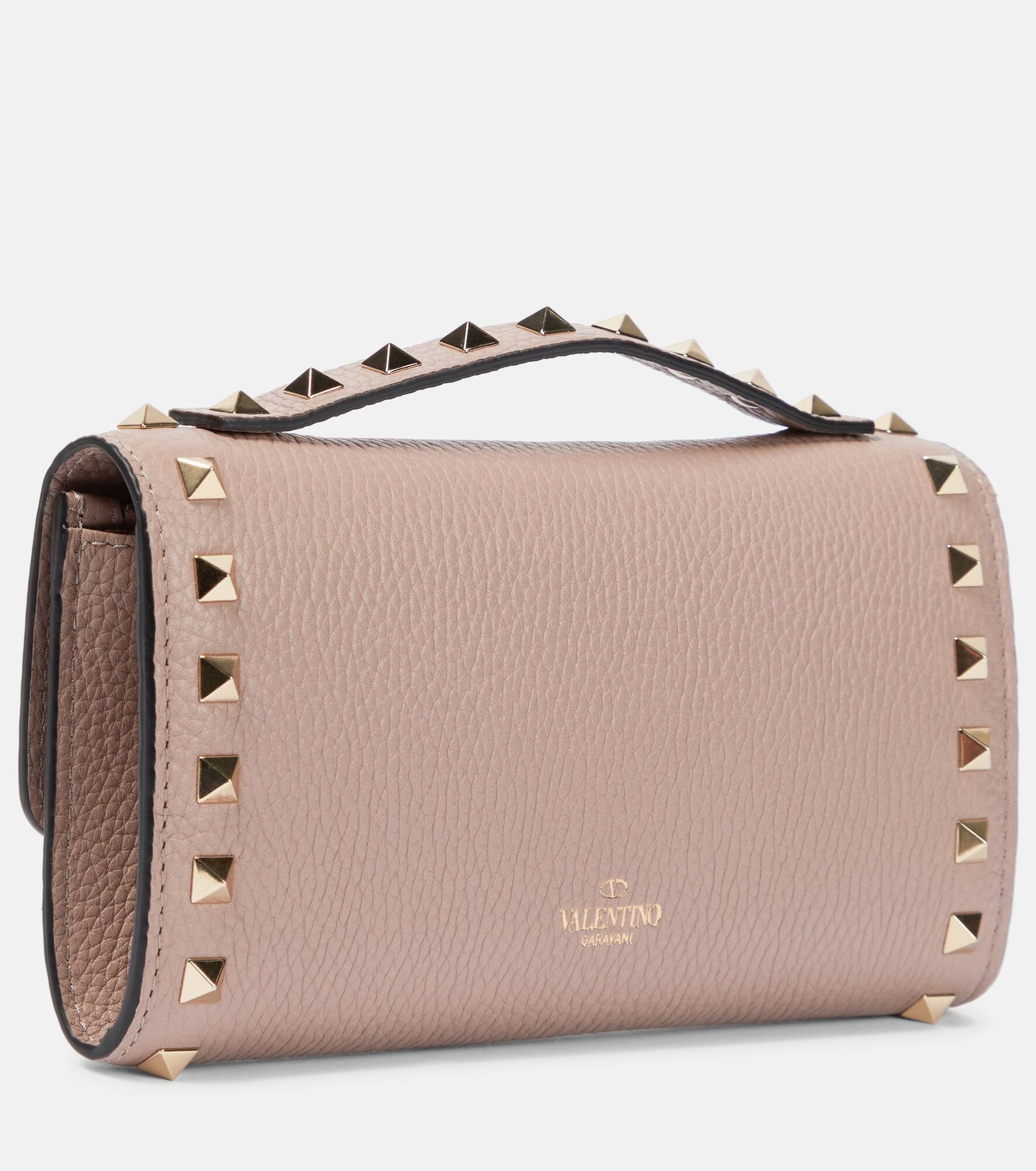 Rockstud Mini leather wallet on chain - 4