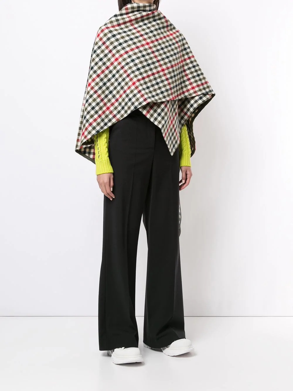 oversized gingham scarf - 3