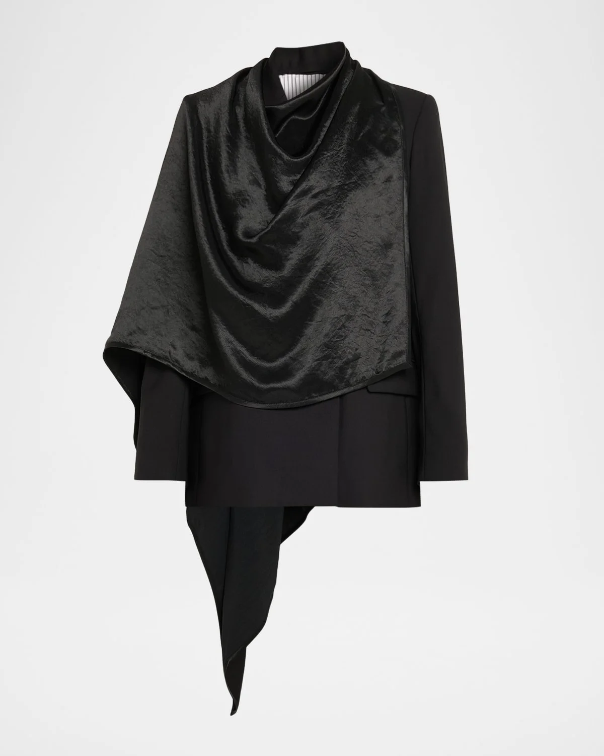 Double-Breasted Cloak Blazer - 1