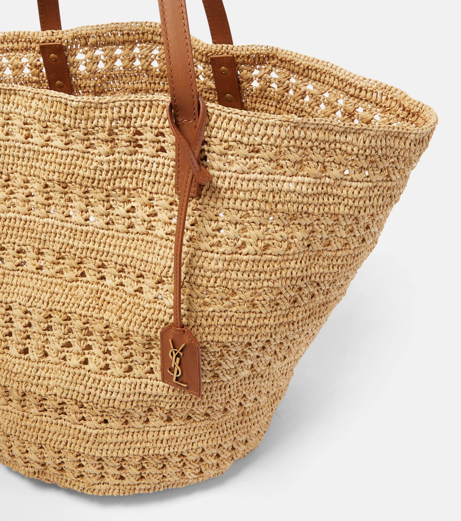 Panier Medium raffia basket bag - 6