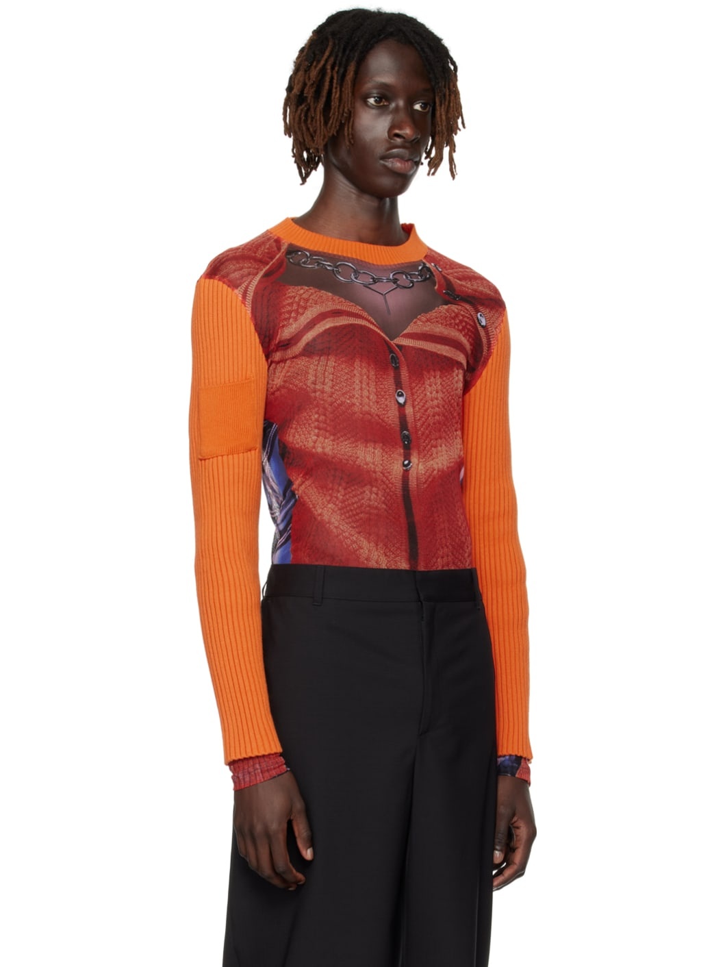 Orange Jean Paul Gaultier Edition Long Sleeve T-Shirt - 2