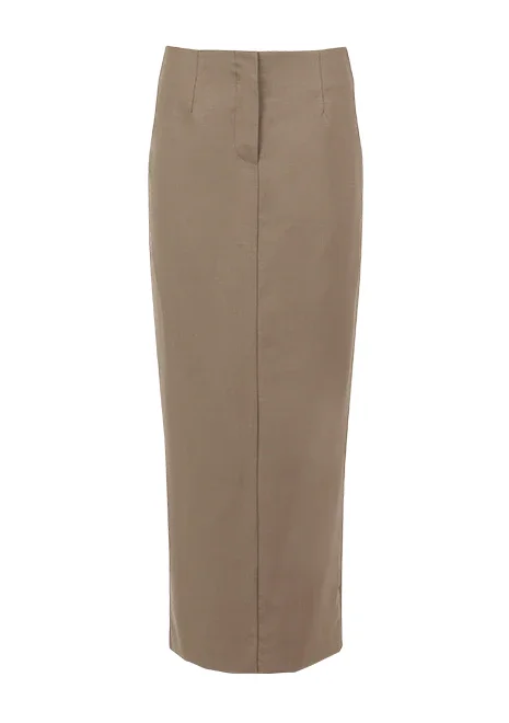 SCRIPT SKIRT HAZELNUT - 1