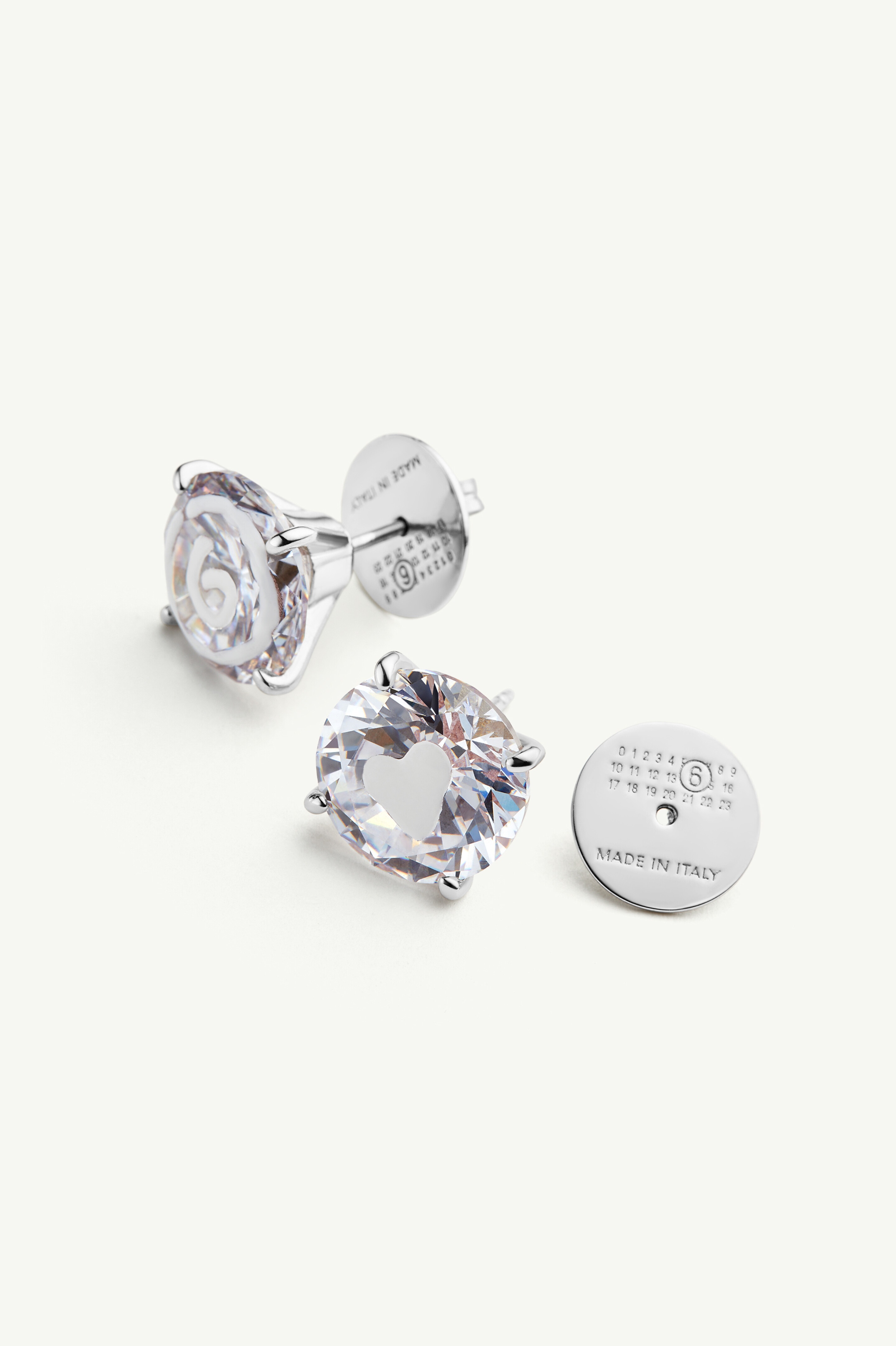 White paint earrings - 2
