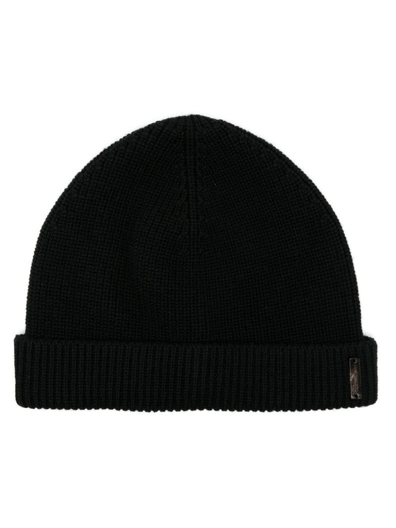 ribbed virgin wool beanie 1