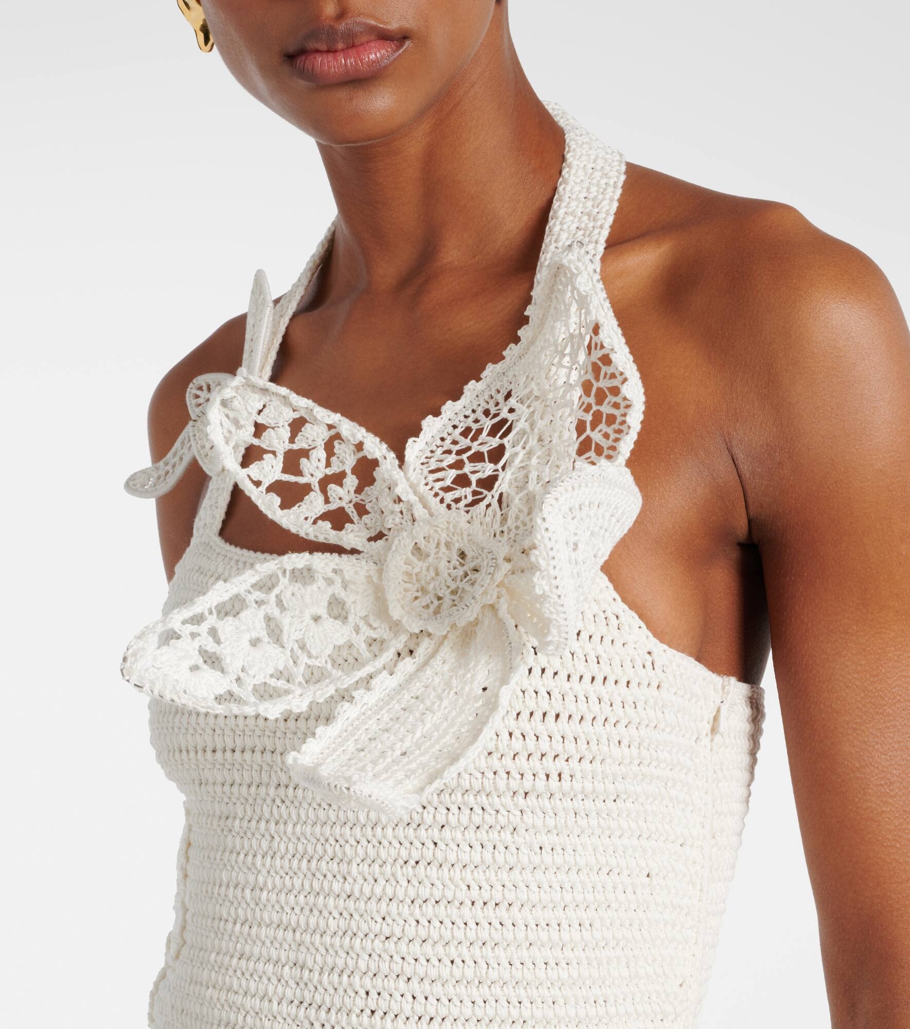 Crochet cotton maxi dress - 4