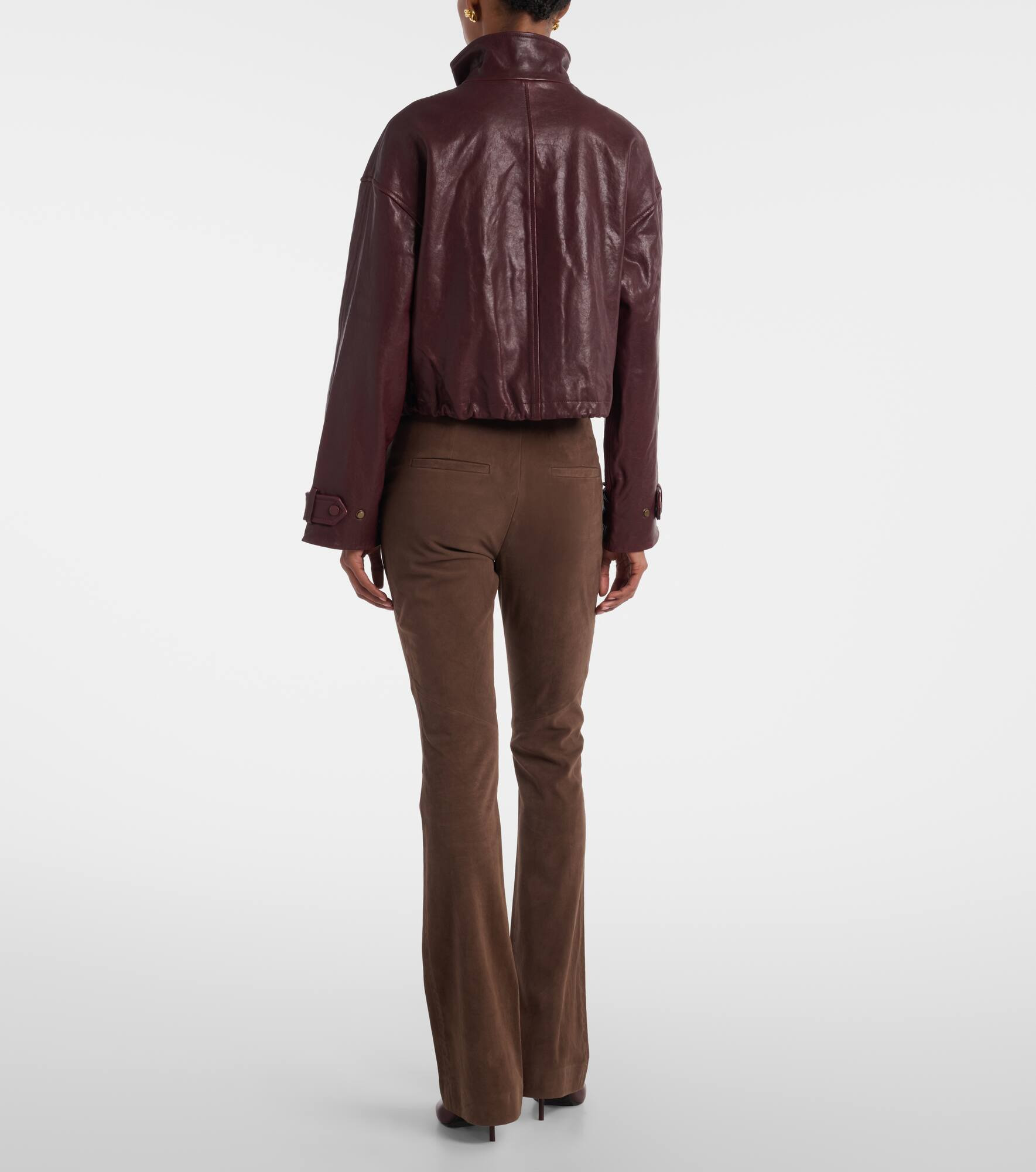 Bateman cropped leather jacket - 3