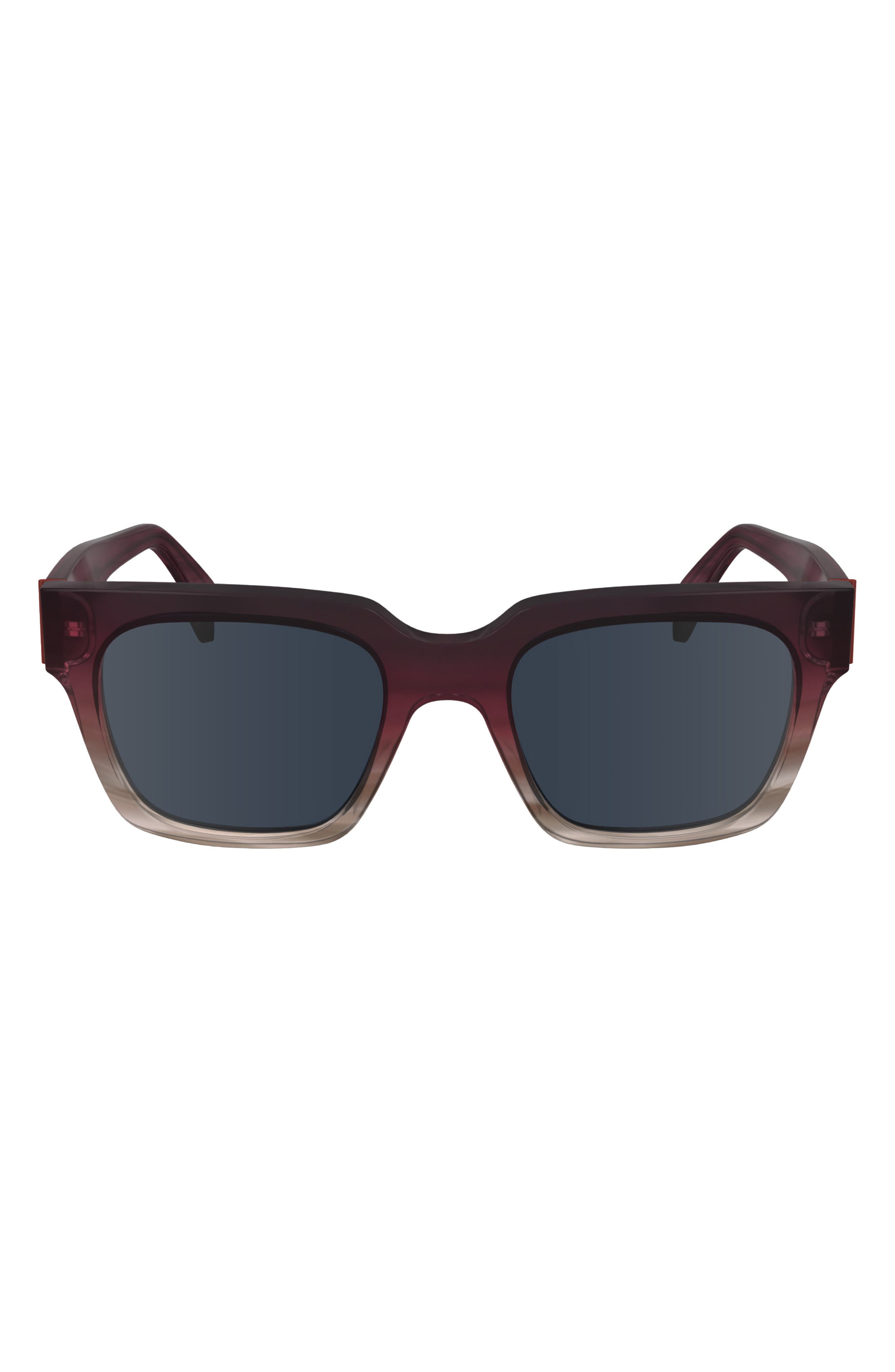 Paul Smith Kenley 52mm Rectangular Sunglasses in Burgundy/Beige at Nordstrom - 1