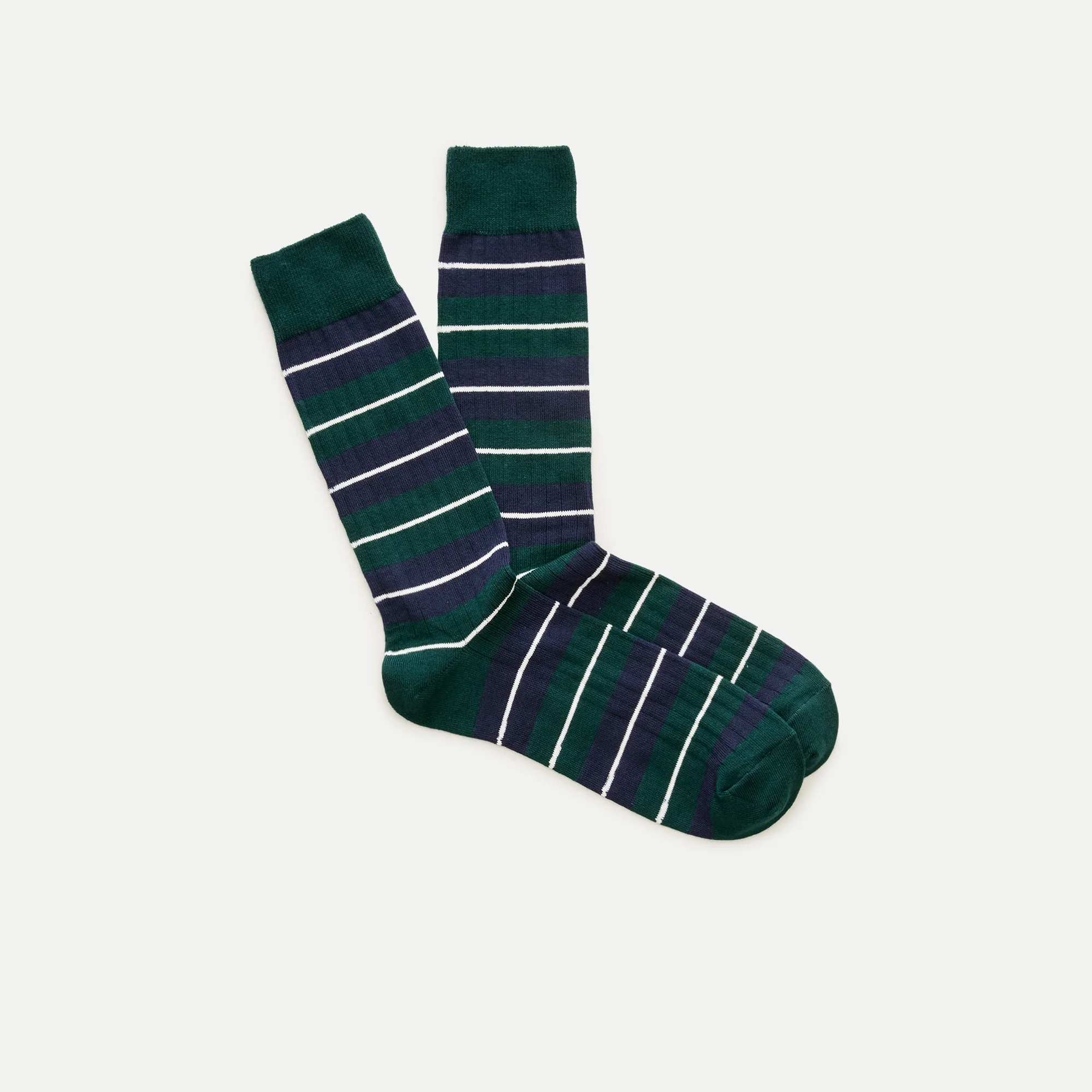 Striped piqué socks - 1