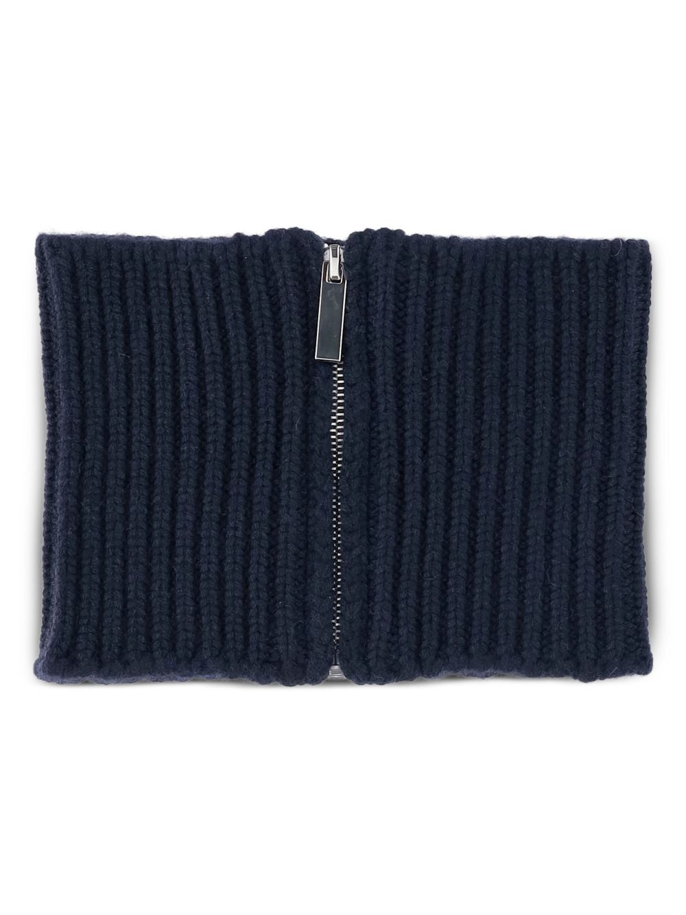 ribbed-knit zip-fastening scarves - 2