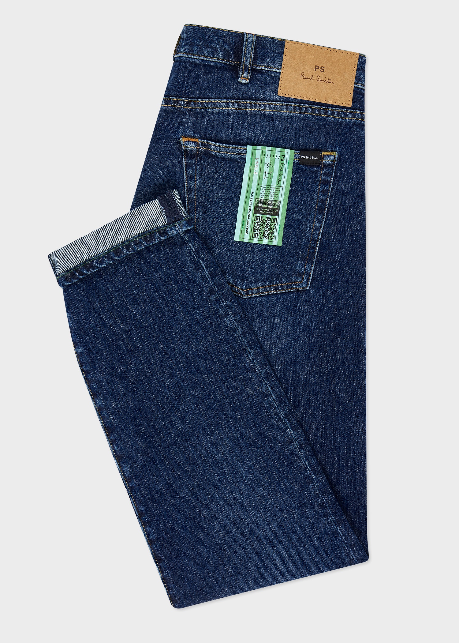 Tapered-Fit Dark Wash 'Organic Vintage Stretch' Jeans - 2