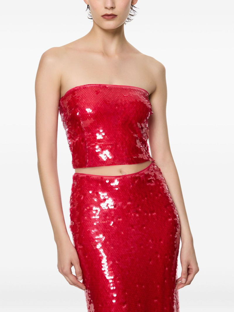 Mermaid sequin strapless tube top 1