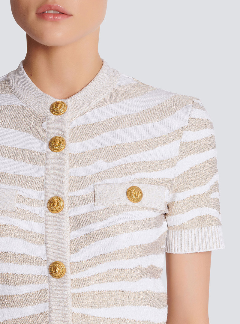 Zebra knit cardigan 6