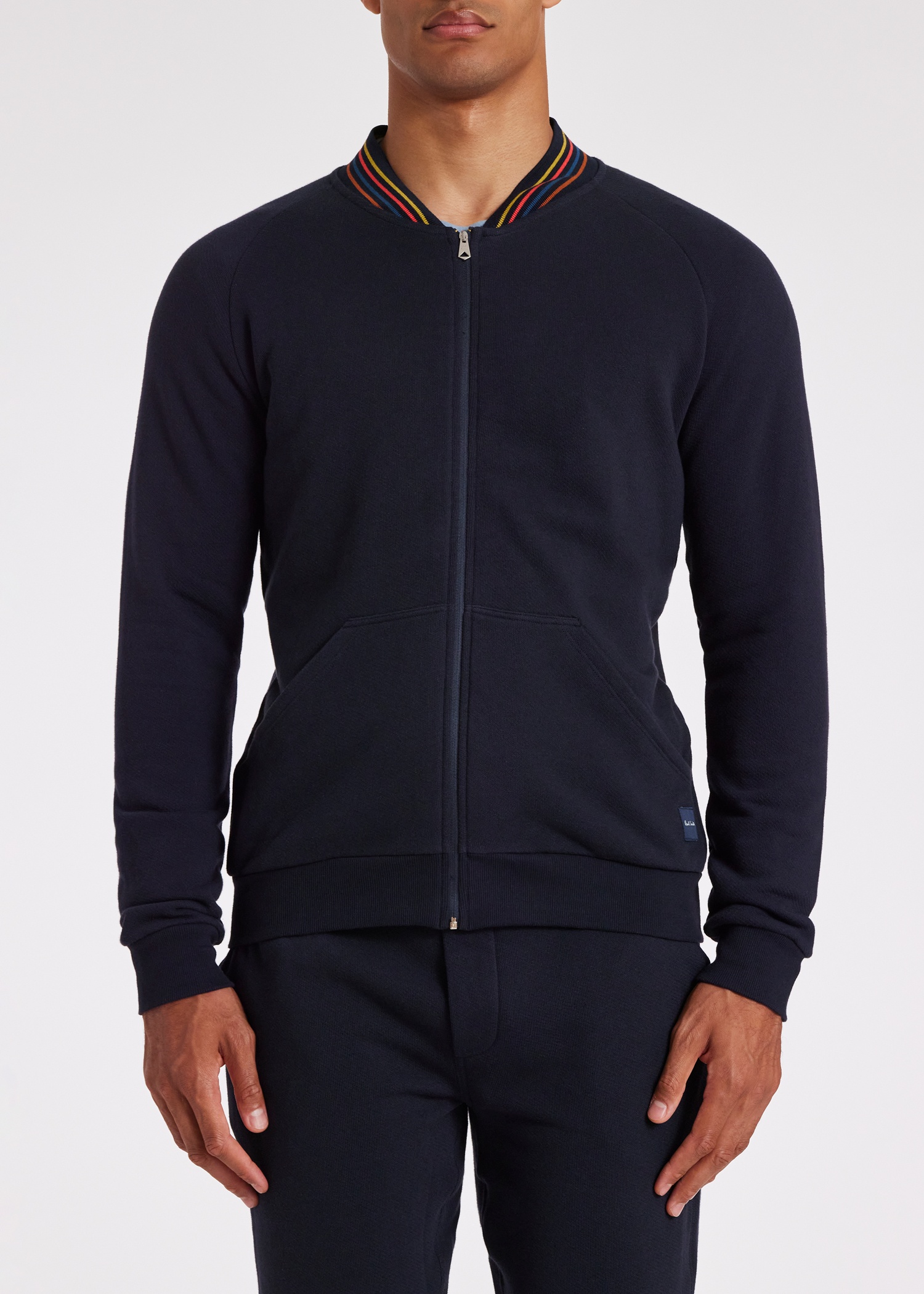 'Artist Stripe' Zip Lounge Top - 4