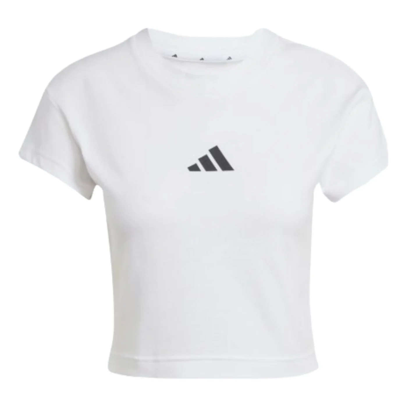 (WMNS) adidas Future Icons Small Logo Baby T-Shirt 'White' JE4001 - 1