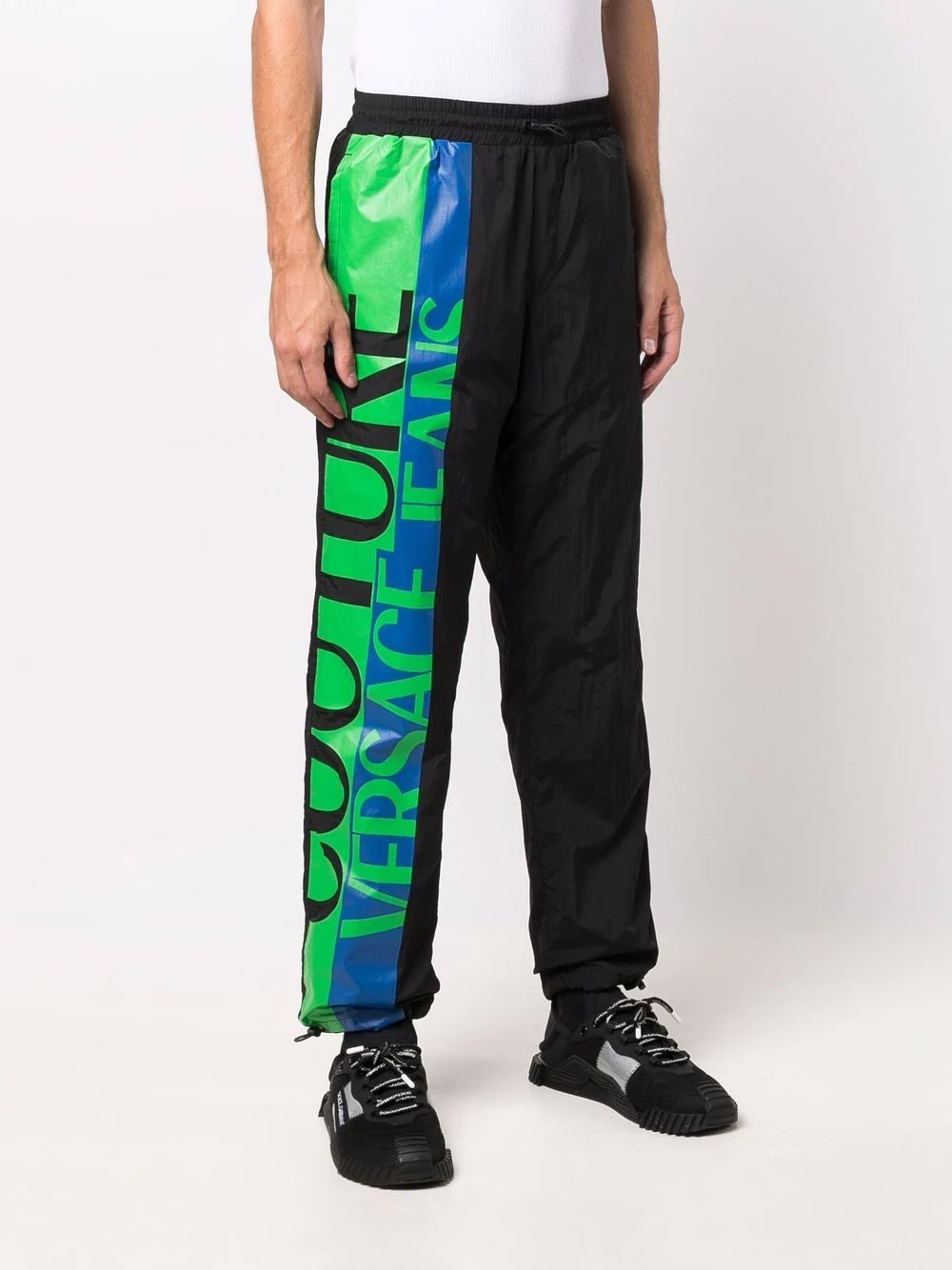 logo-print drawstring-waist track trousers - 3