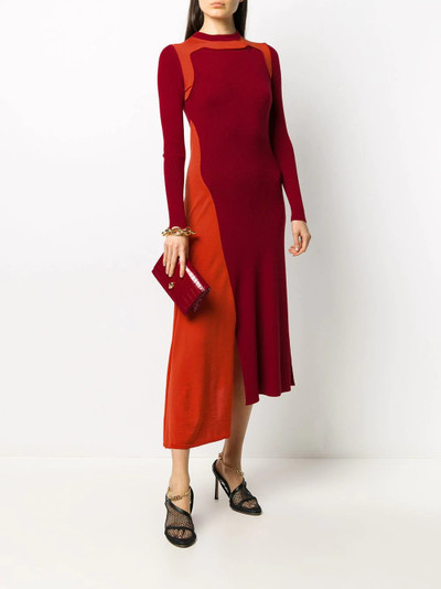 Alexander McQueen colour-blocked wool knit dress outlook