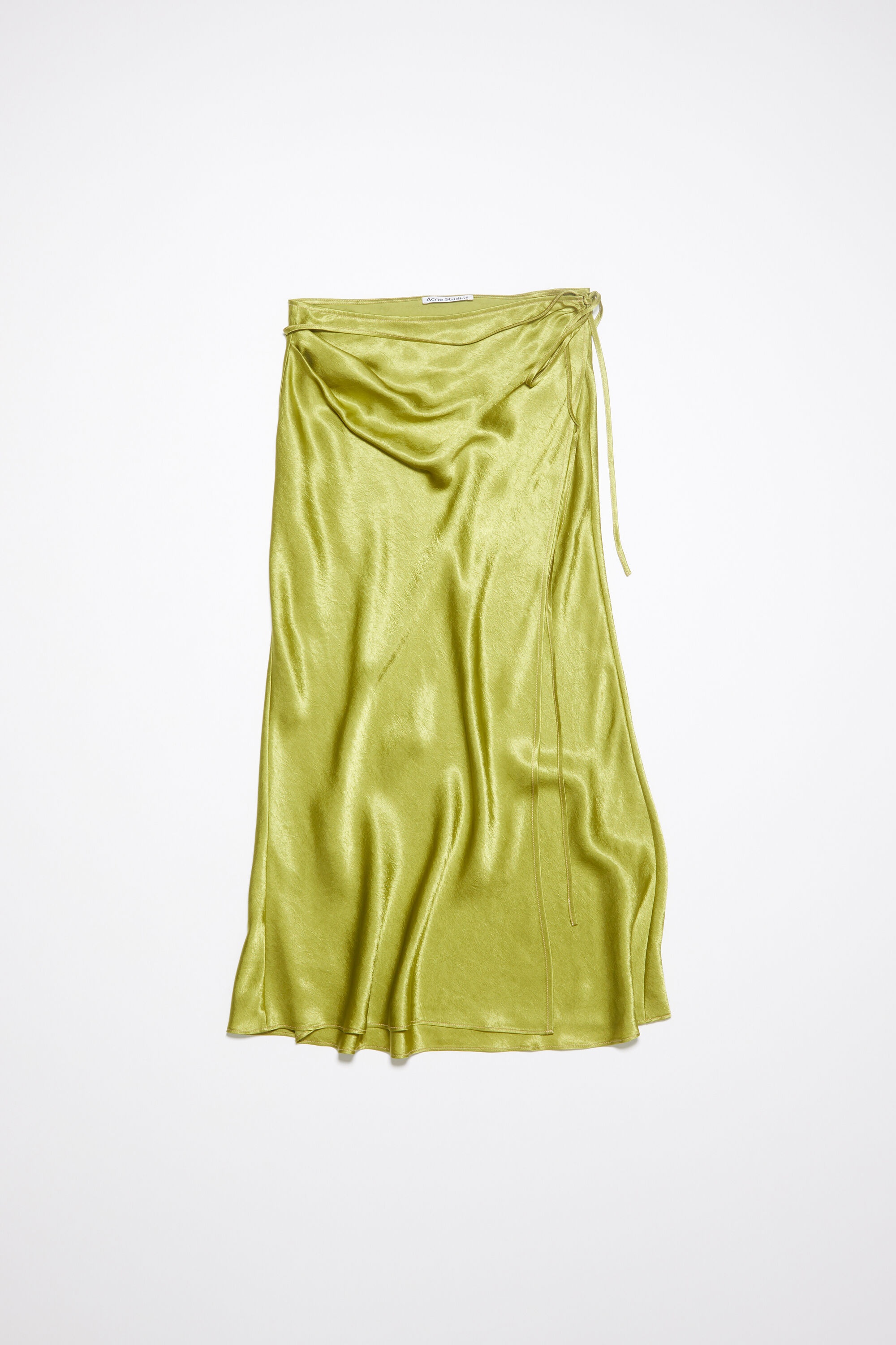 Satin wrap skirt - Light olive - 6