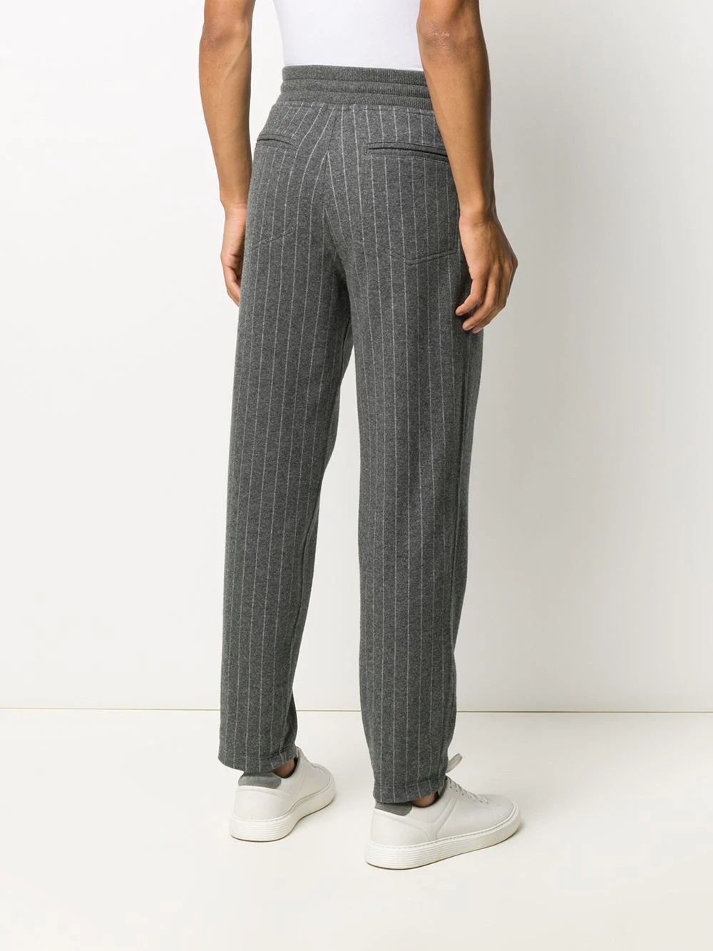 pinstripe track pants - 4