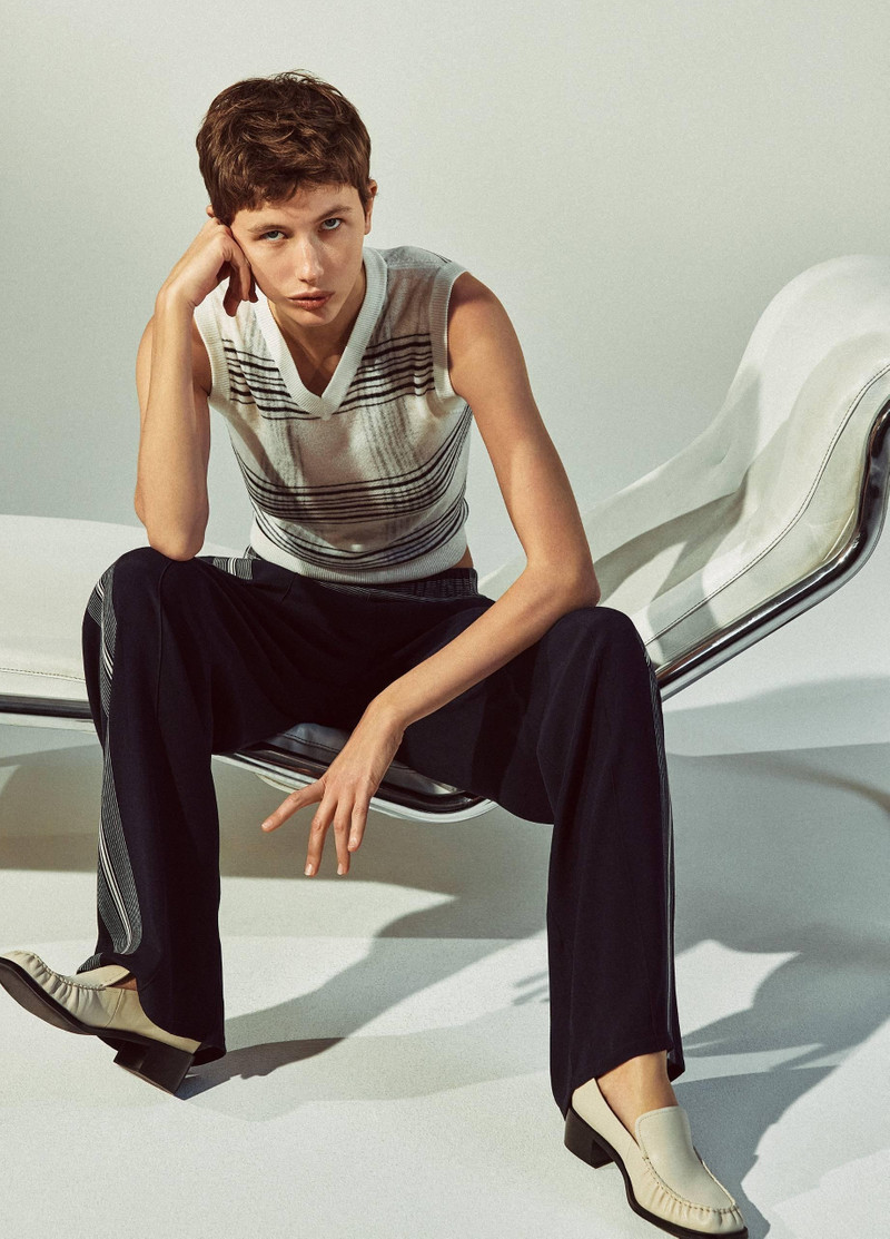Handkerchief-Stripe Pull-On Pant 5
