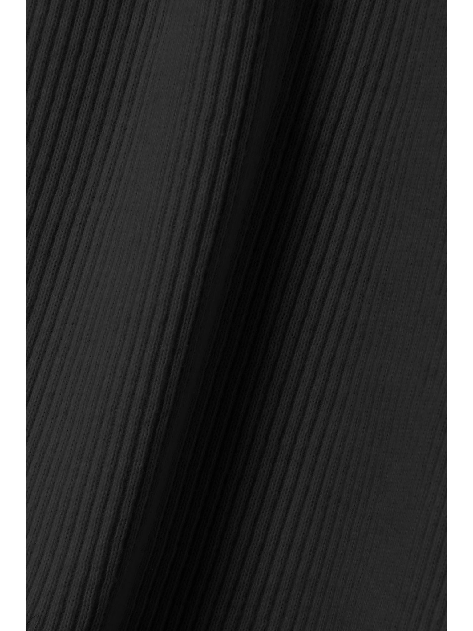 Ribbed cotton-blend jersey tank - Soot Black - 4