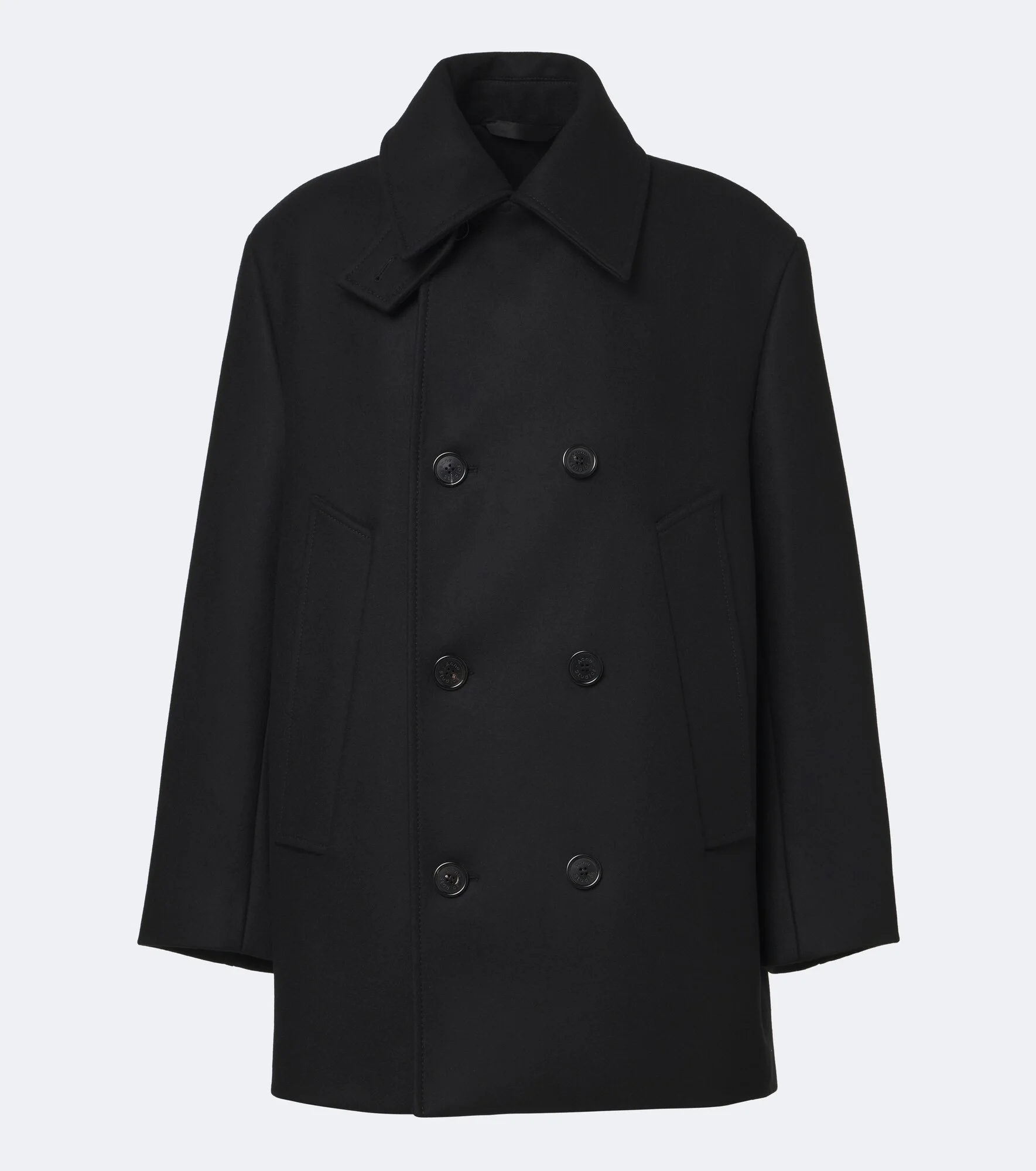 Double-breasted wool-blend peacoat - 1