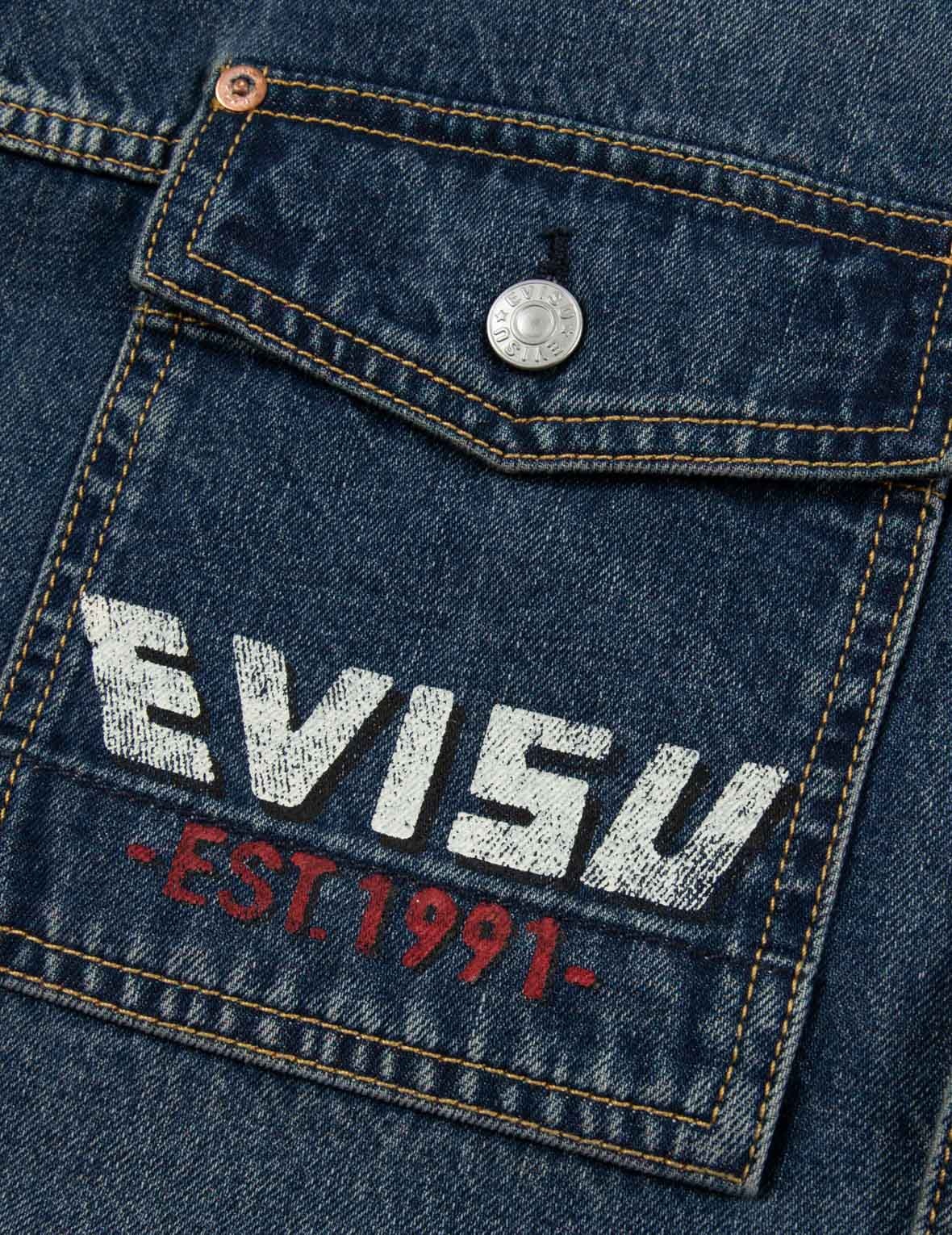 PLAYFUL GODHEAD PRINT LOOSE FIT DENIM SHIRT JACKET - 9
