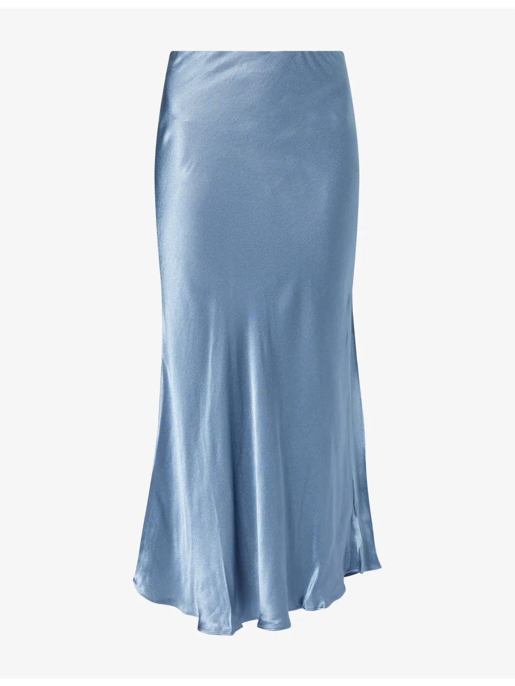 Anya Bias-Cut Satin Midi Skirt - 1