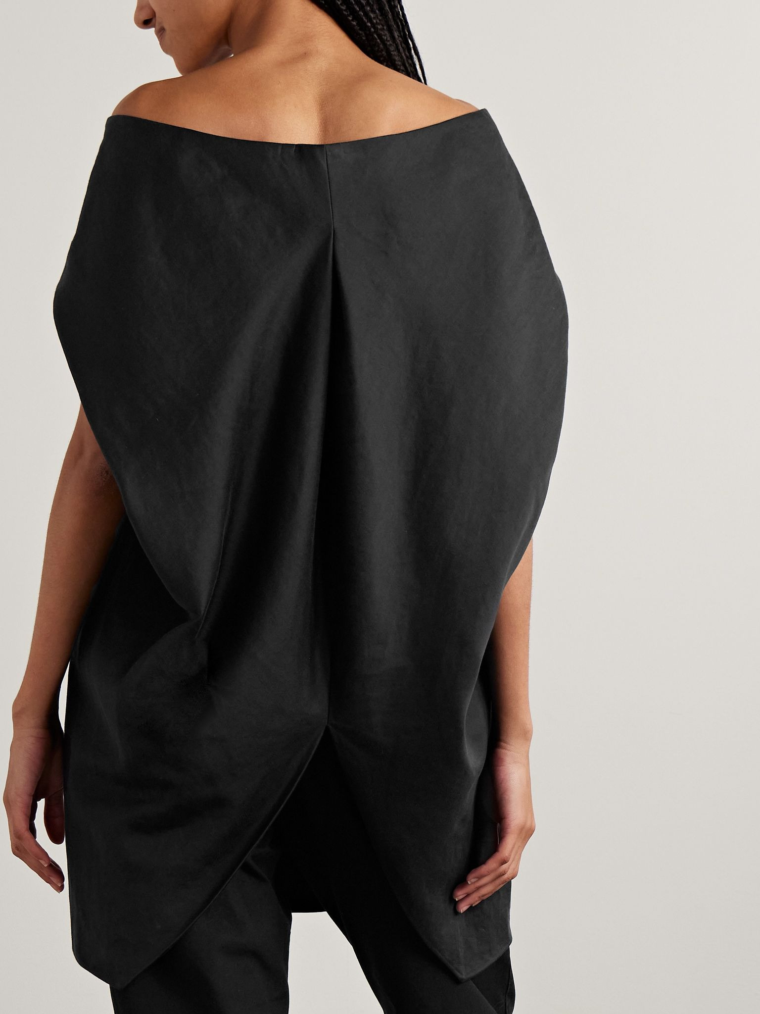 Pallenberg off-the-shoulder wool-blend top Black - 4