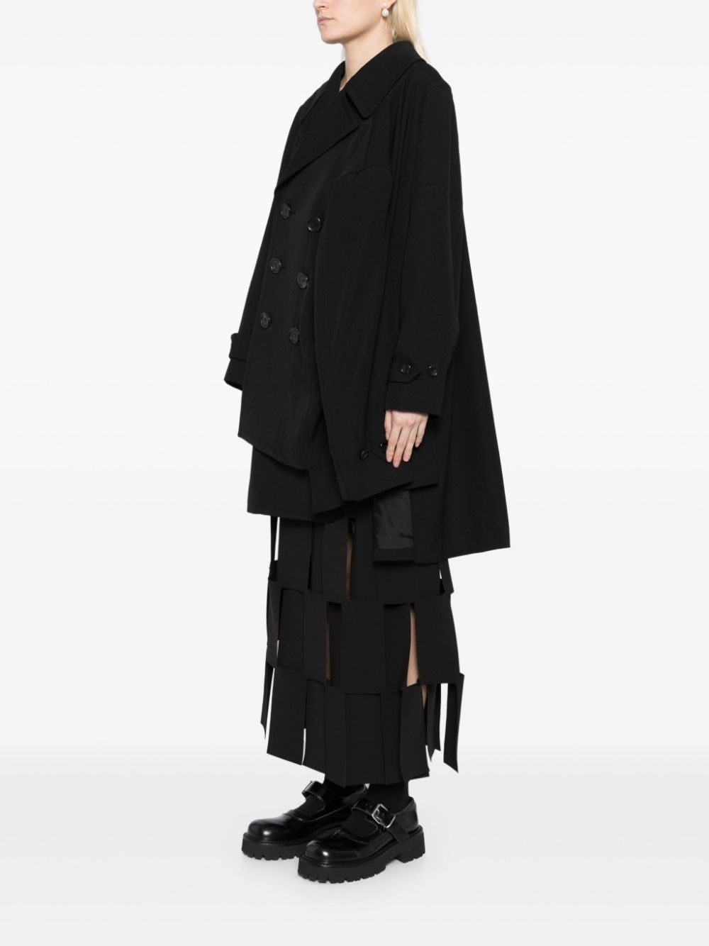 asymmetric sleeve suit - 3