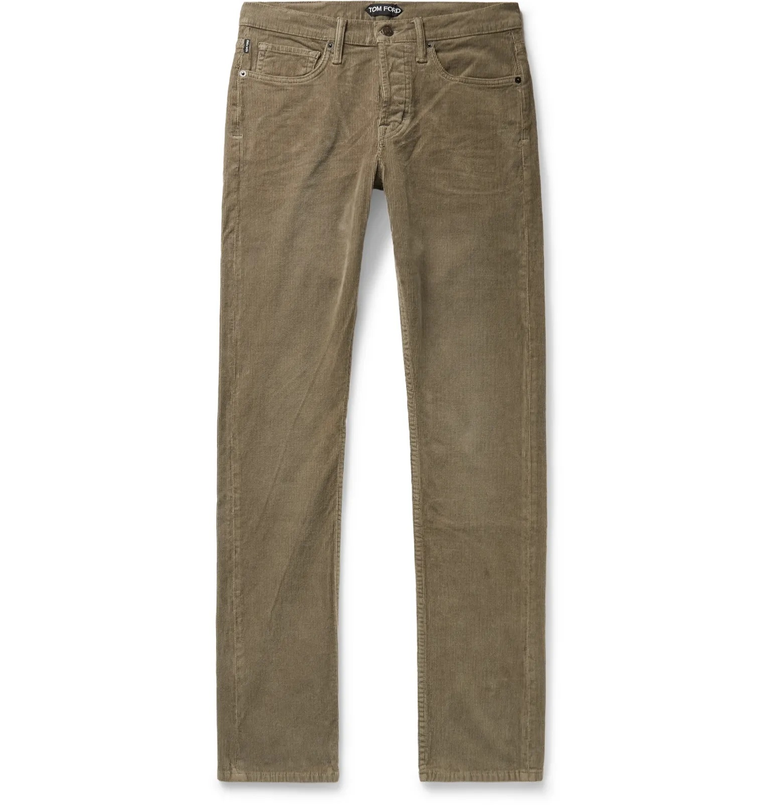 Slim-Fit Cotton-Blend Corduroy Trousers - 1