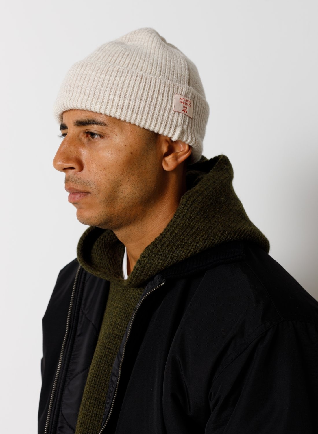 Solid Beanie in Natural - 2