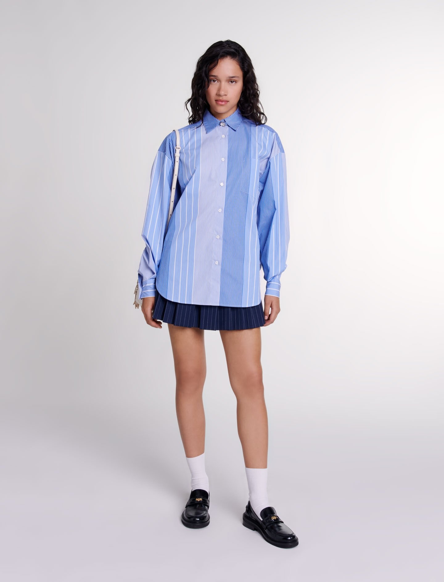 Striped patchwork shirt - 2