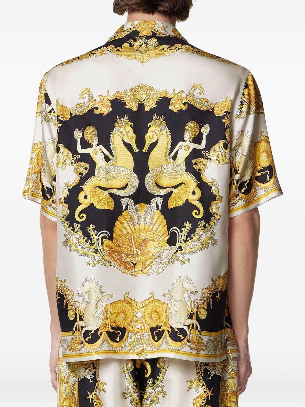Coral Theatre-print short-sleeve shirt - 4