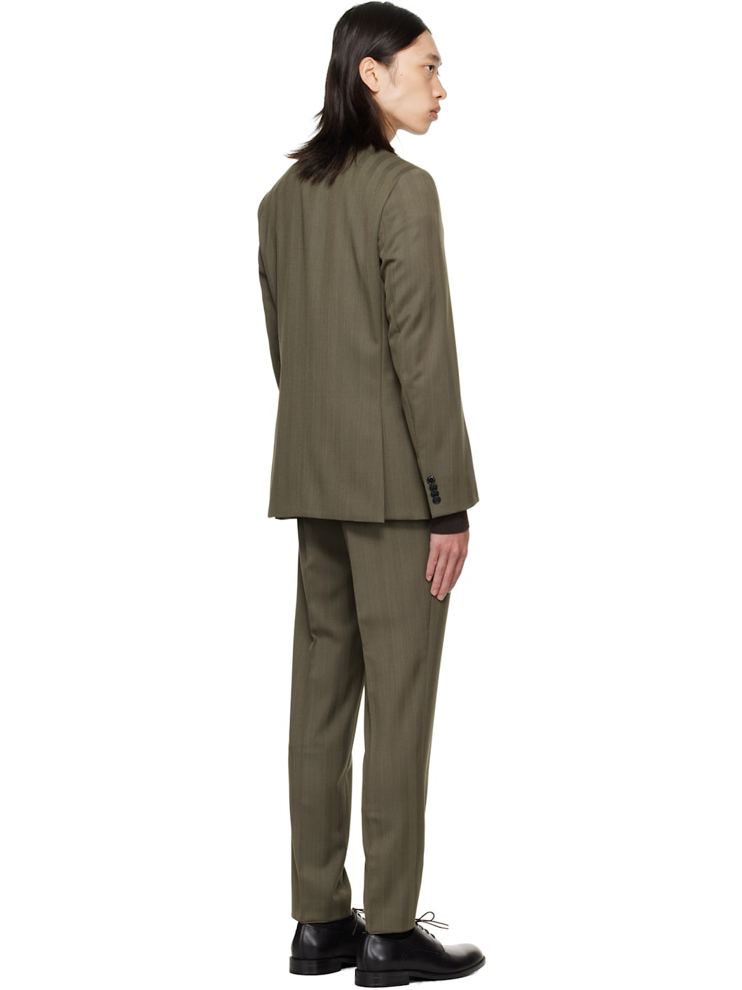 Green Slim-Fit Two-Piece Suit - 3