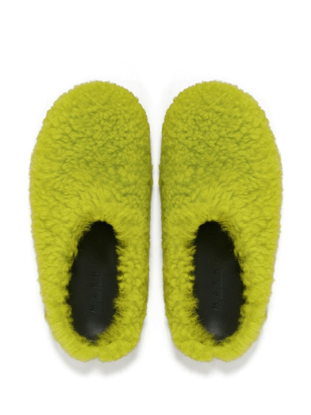 shearling slip-on slides - 4