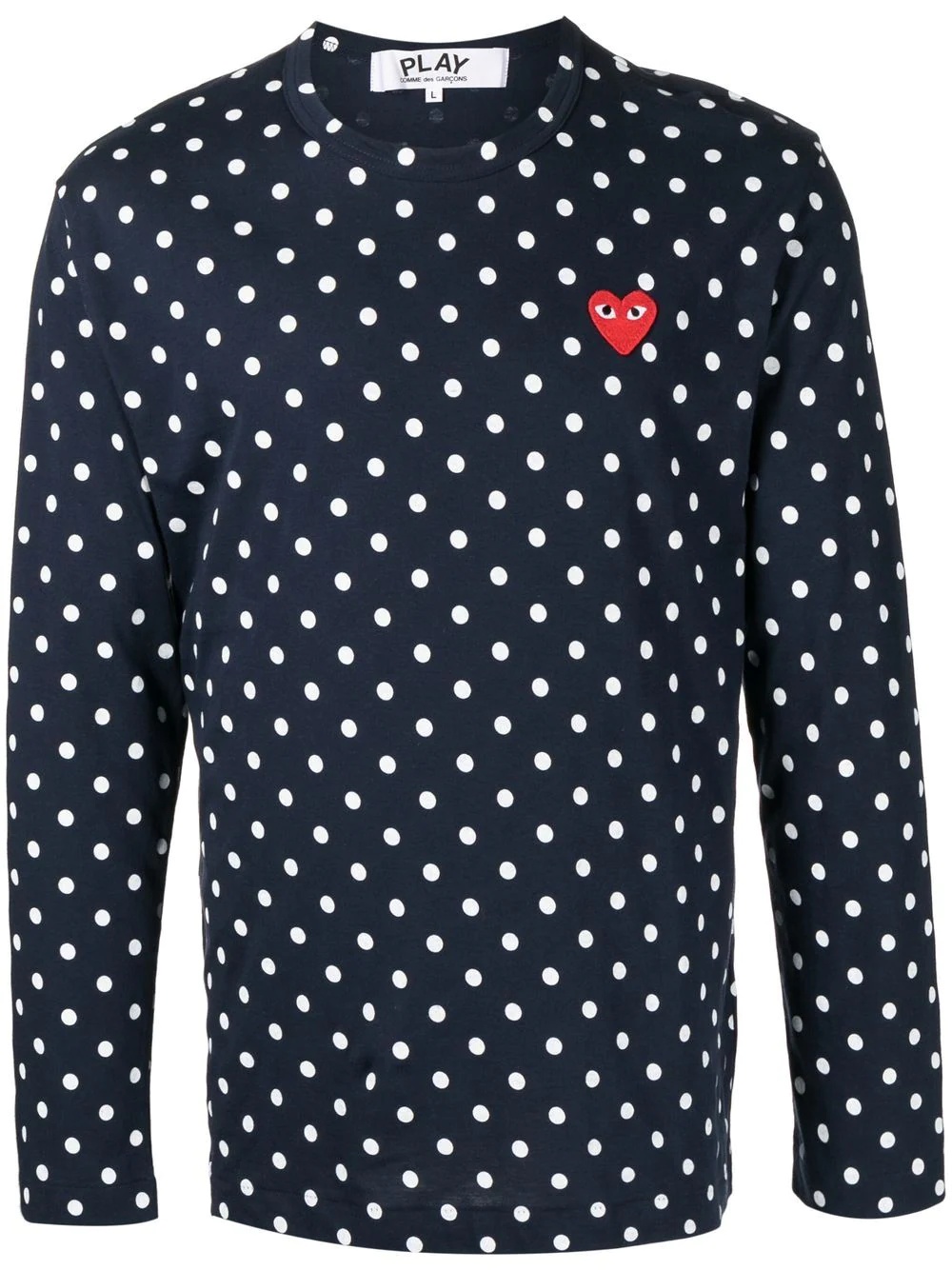 polka-dot long-sleeve T-Shirt - 1