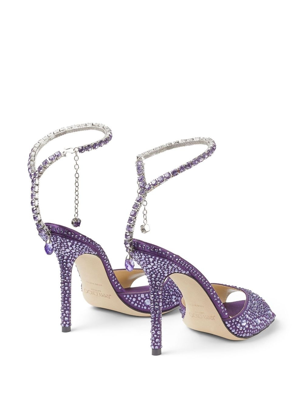 Saeda 100mm crystal-embellished sandals - 3