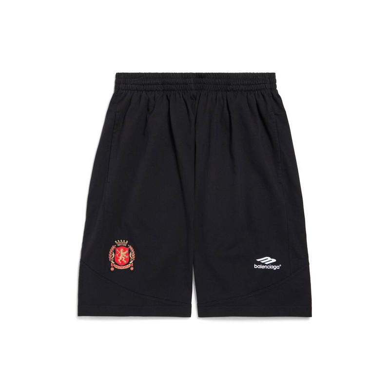 Men's Soccer Baggy Shorts in Black/white 1