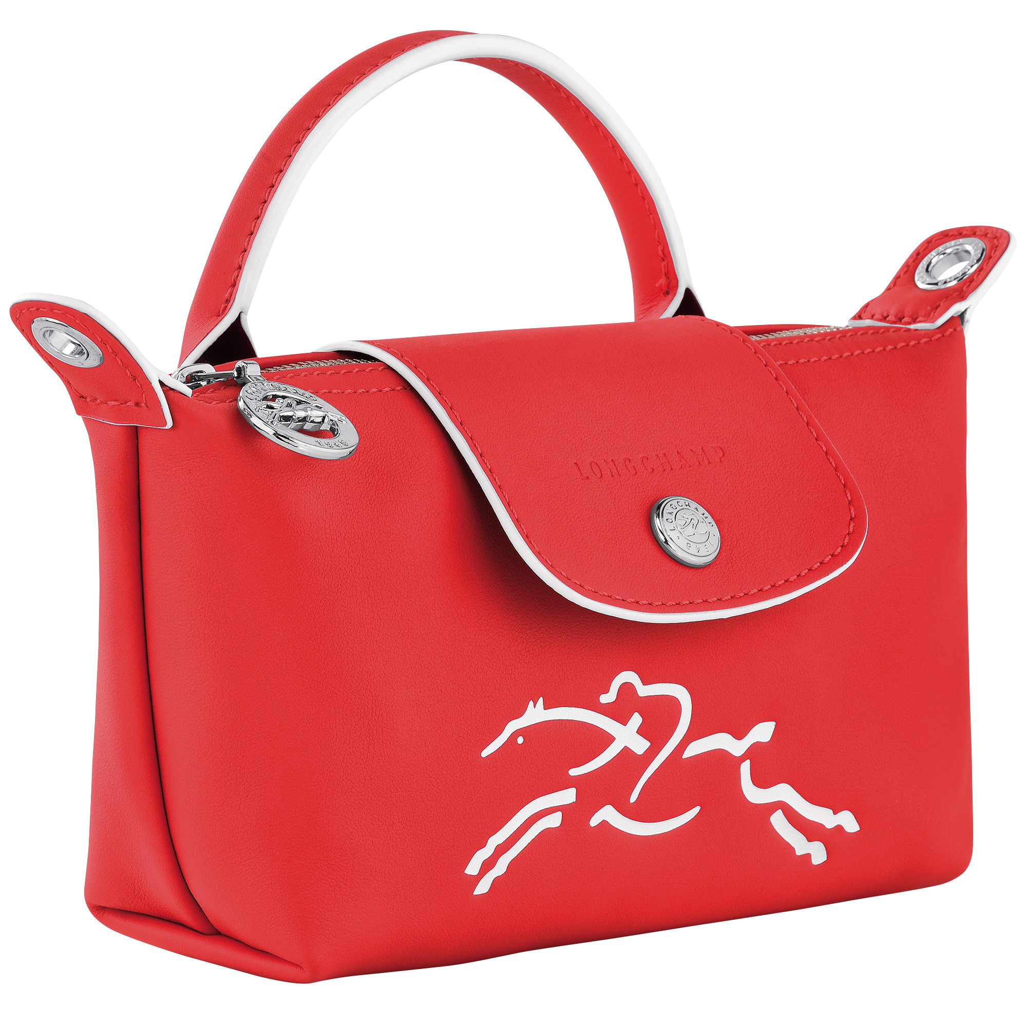 Le Pliage Xtra Pouch Red - Leather - 3