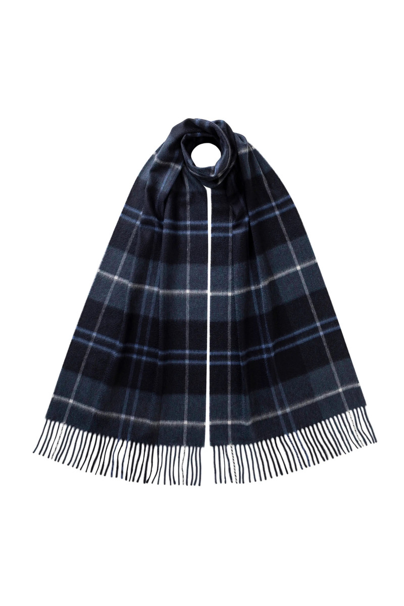 Fife Modern Tartan Wide Cashmere Scarf 1