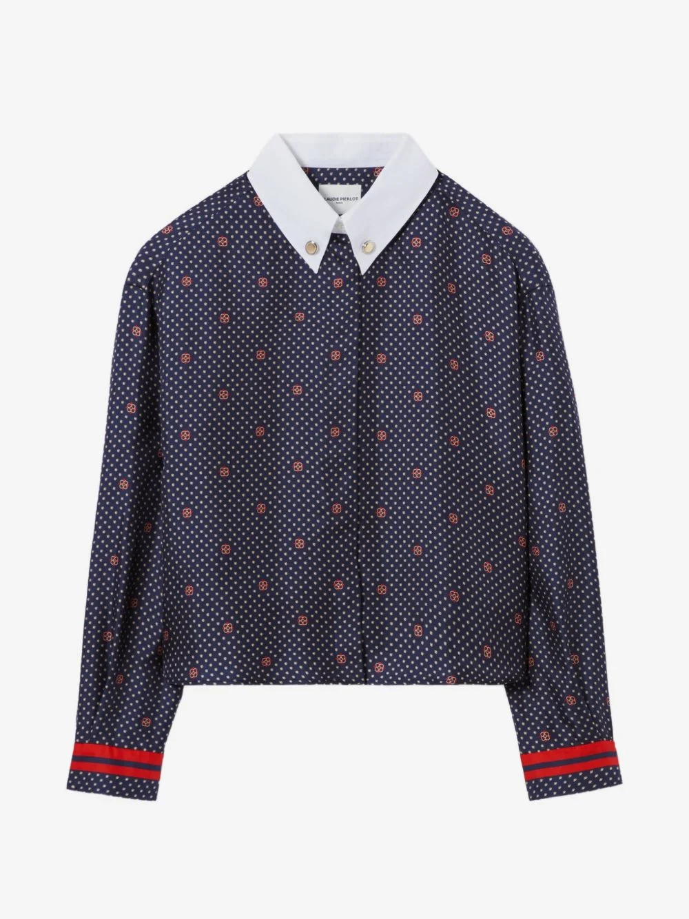 printed silk shirt - 1