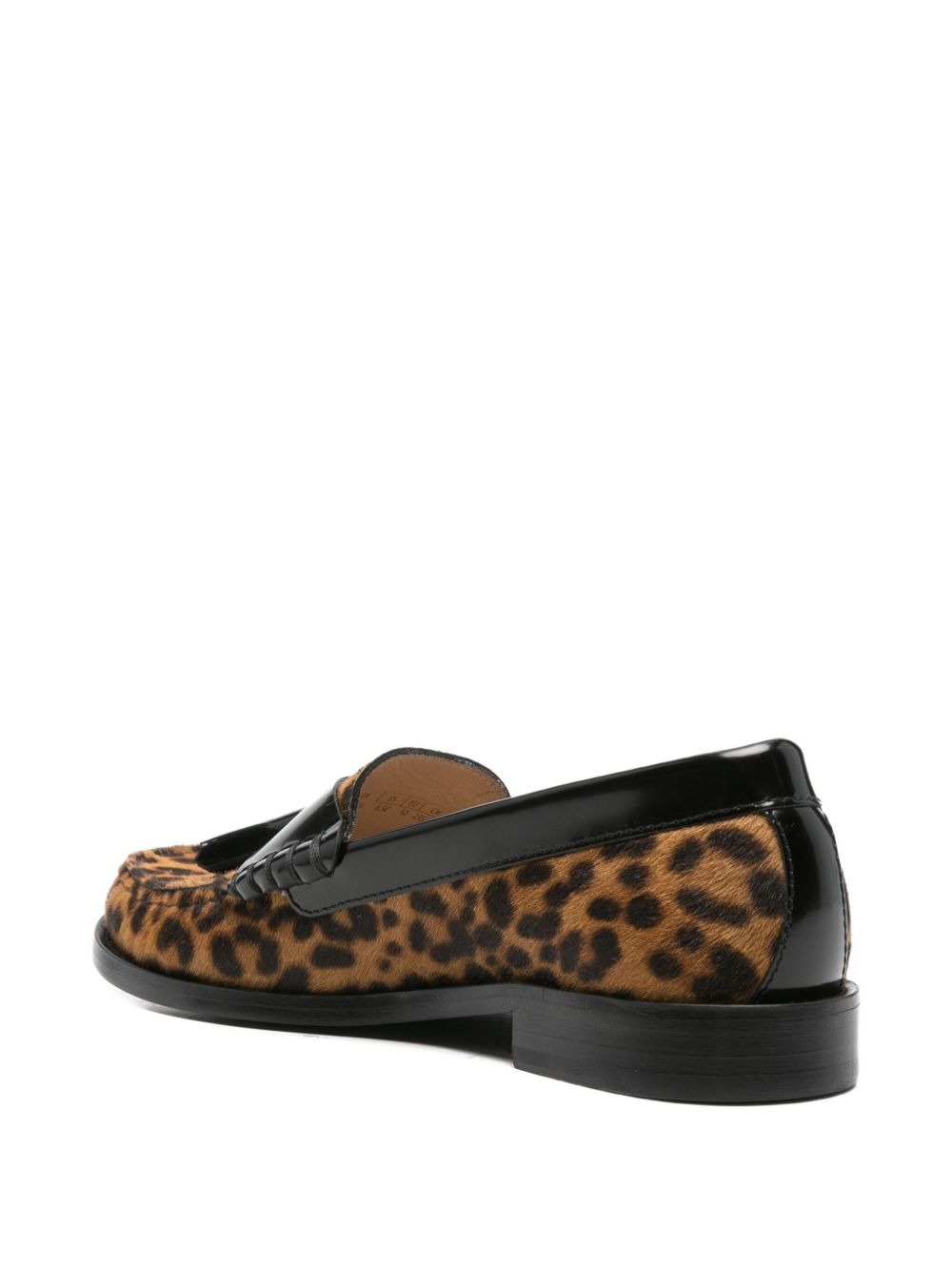 leopard-print tassel loafers - 3