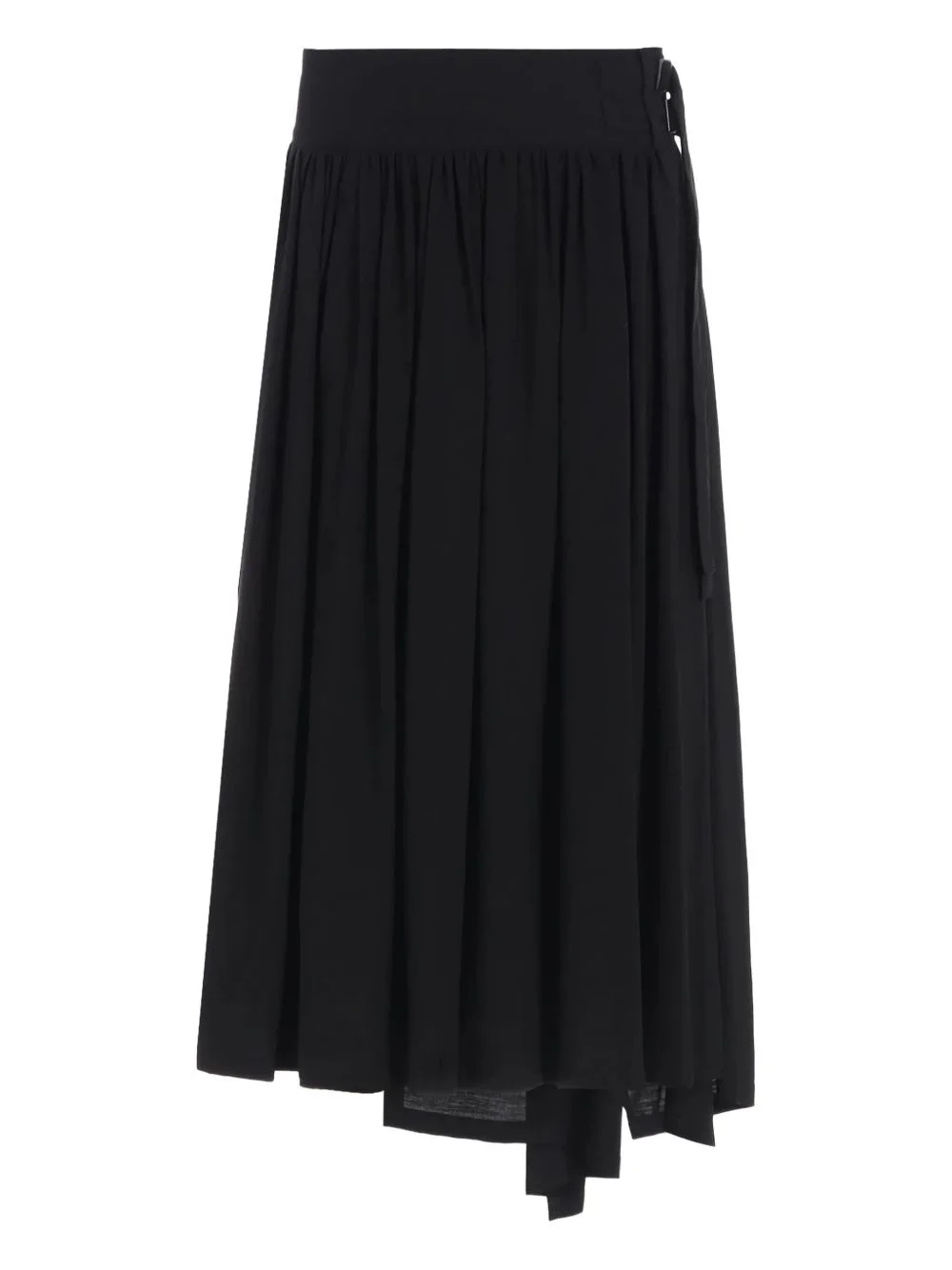 gathered asymmetric midi skirt - 1